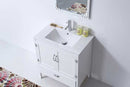 Legion Furniture 30" White Color Wood Sink Vanity With Ceramic Top-No Faucet Matt White 7