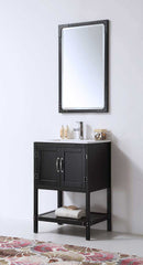Legion Furniture 24" Black Color Wood Sink Vanity With Ceramic Top-No Faucet Matt Black 6