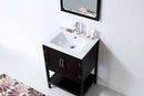 Legion Furniture 24" Black Color Wood Sink Vanity With Ceramic Top-No Faucet Matt Black 7