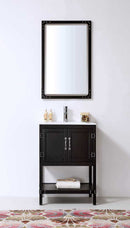 Legion Furniture 24" Black Color Wood Sink Vanity With Ceramic Top-No Faucet Matt Black