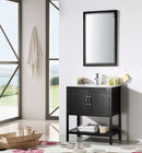 Legion Furniture 30" Black Color Wood Sink Vanity With Ceramic Top-No Faucet Matt Black 4