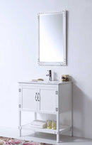 Legion Furniture 30" White Color Wood Sink Vanity With Ceramic Top-No Faucet Matt White 5