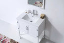Legion Furniture 30" White Color Wood Sink Vanity With Ceramic Top-No Faucet Matt White 6
