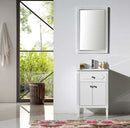 Legion Furniture 24" Wood Sink Vanity With Ceramic Top-No Faucet White