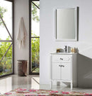 Legion Furniture 24" Wood Sink Vanity With Ceramic Top-No Faucet White 4