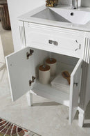 Legion Furniture 24" Wood Sink Vanity With Ceramic Top-No Faucet White 6