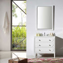 Legion Furniture 36" Wood Sink Vanity With Artificial Stone Top-No Faucet White