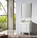 Legion Furniture 36" Wood Sink Vanity With Artificial Stone Top-No Faucet White 4