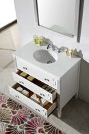 Legion Furniture 36" Wood Sink Vanity With Artificial Stone Top-No Faucet White 5