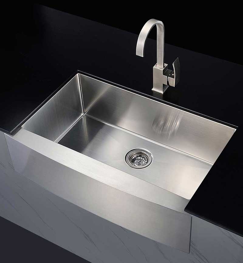 Anzzi ELYSIAN Series 36 in. Farm House Single Basin Handmade Stainless Steel Kitchen Sink 2