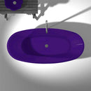 Ember 65 in. One Piece Anzzi Stone Freestanding Bathtub in Translucent Evening Violet 3