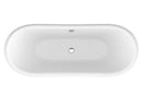 Anzzi 69.29” Belissima Double Slipper Acrylic Claw Foot Tub in White FT-CF130FAFT-CH 5