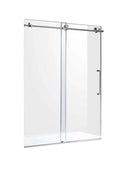 Anzzi Leon Series 48 in. by 76 in. Frameless Sliding Shower Door in Brushed Nickel with Handle SD-AZ8077-01BN 5