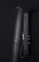 Anzzi Atoll Series 66 in. Full Body Shower Panel System with Heavy Rain Shower and Spray Wand in Black