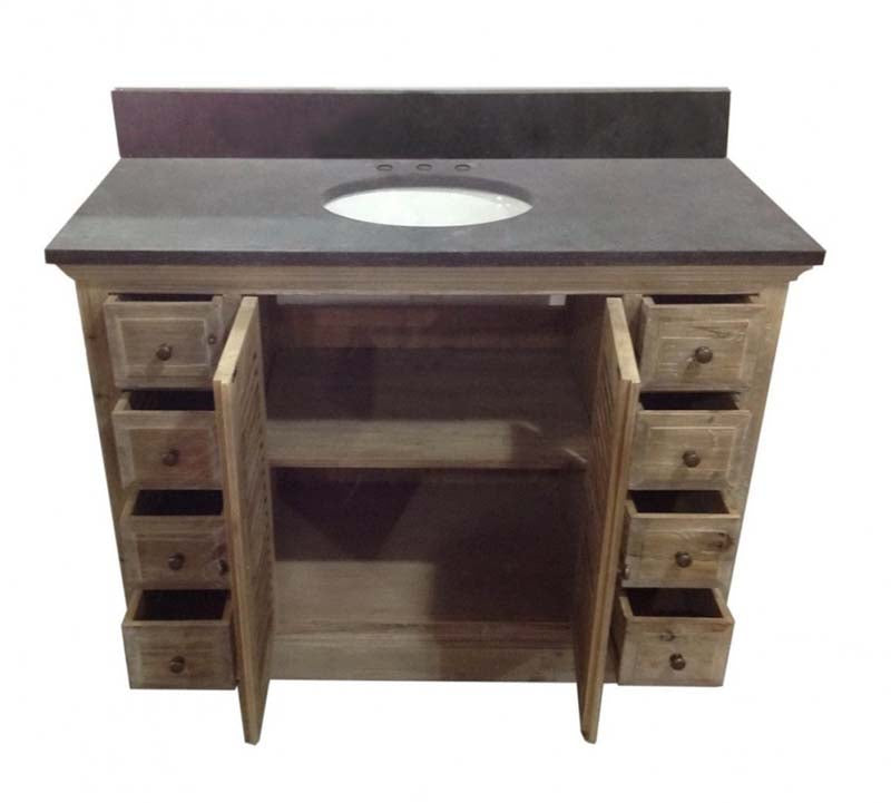 InFurniture 48" Solid Wood Single Sink Vanity With No Faucet WK1948 3