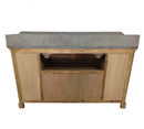 InFurniture 60" Solid Recycled Fir Double Sink Vanity With No Faucet WK1960 4