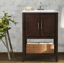 Legion Furniture 24" Antique Coffee Sink Vanity With Basket