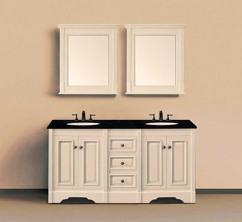 Legion Furniture 60" Sink Vanity Without Faucet Antique White
