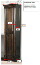 Legion Furniture Side Cabinet With Antique Coffee Finish 2