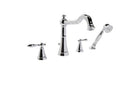 Anzzi Ahri Series 2-Handle Roman Bathtub Faucet with Shower Wand in Polished Chrome
