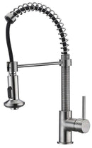 Anzzi Step Single Handle Pull-Down Sprayer Kitchen Faucet in Brushed Nickel KF-AZ194BN