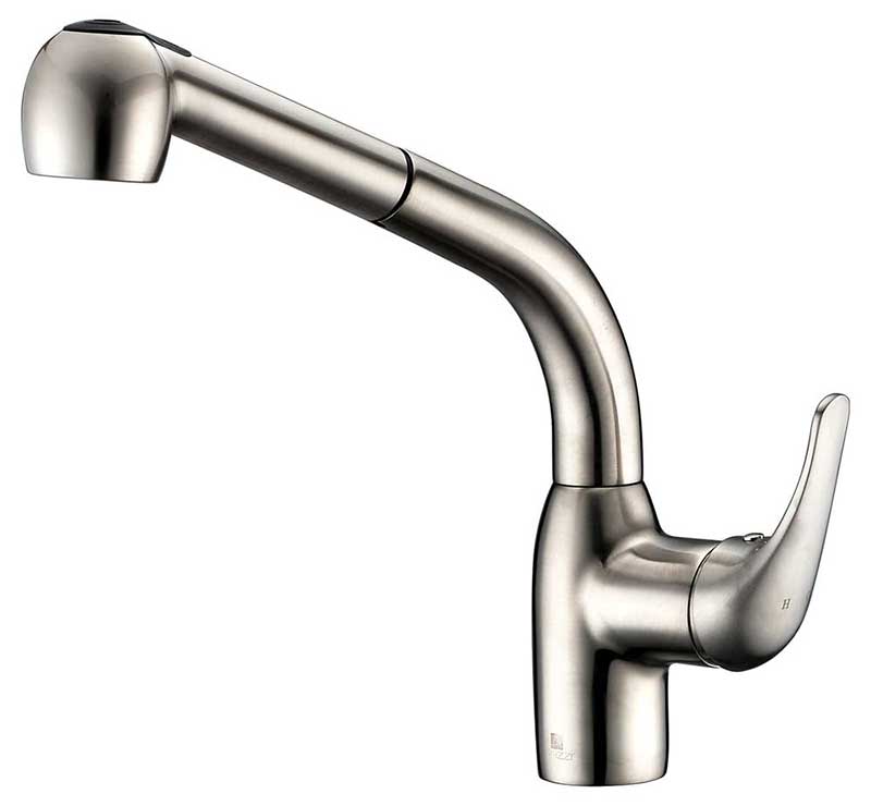 Anzzi Harbour Pull Out Single Handle Kitchen Faucet in Brushed Nickel