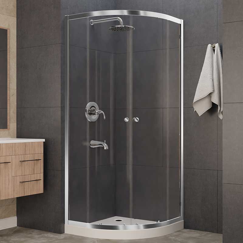Anzzi Mare 35 in. x 76 in. Framed Shower Enclosure with TSUNAMI GUARD in Polished Chrome SD-AZ050-01CH