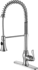 Anzzi Bastion Single Handle Standard Kitchen Faucet in Brushed Nickel KF-AZ209BN