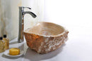 Anzzi Desert Shell Vessel Sink in Dark Honey Onyx 2