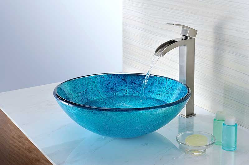 Anzzi Tereali Series Deco-Glass Vessel Sink in Blue Ice S120 6