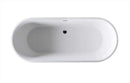 Rossetto 66.8 in. One Piece Anzzi Stone Freestanding Bathtub in White 3
