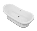 Anzzi Ruby 5.9 ft. Acrylic Flatbottom Non-Whirlpool Bathtub-White FT-AZ113