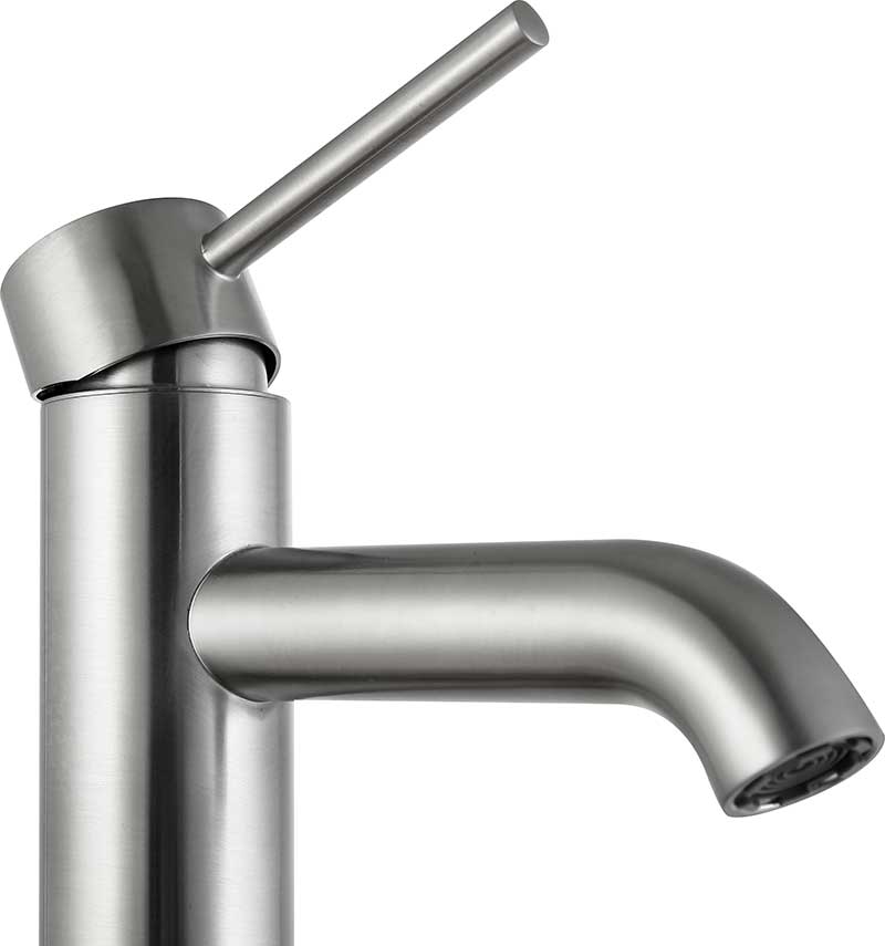 Anzzi Valle Single Hole Single Handle Bathroom Faucet in Brushed Nickel L-AZ107BN 5