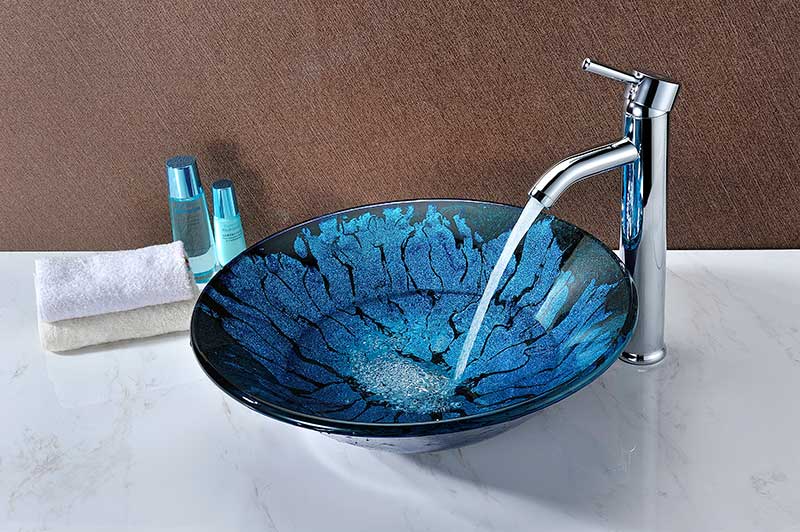 Anzzi Telina Series Deco-Glass Vessel Sink in Lustrous Blue and Black Y270 2