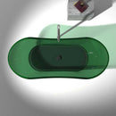 Azul 69 in. One Piece Anzzi Stone Freestanding Bathtub in Translucent Emerald Green  4