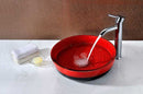 Anzzi Schnell Series Deco-Glass Vessel Sink in Lustrous Red and Black 2