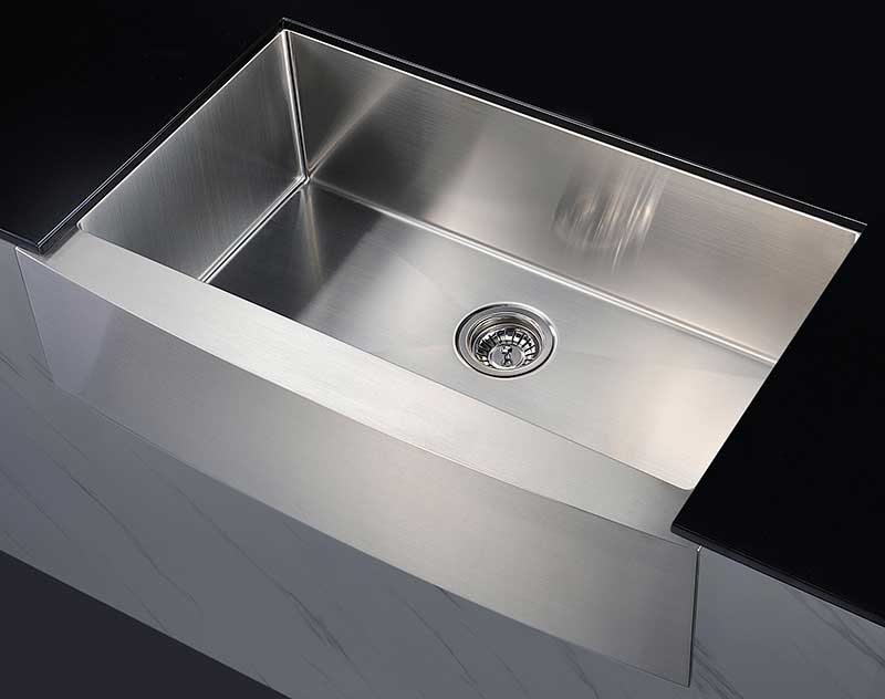 Anzzi Elysian Farmhouse 36 in. Single Bowl Kitchen Sink with Faucet in Brushed Nickel KAZ36201A-042 2