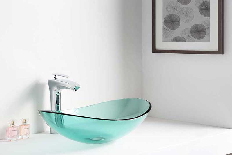 Anzzi Major Series Deco-Glass Vessel Sink in Lustrous Green Finish 6