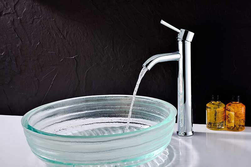 Anzzi Fann Single Handle Vessel Sink Faucet in Polished Chrome 3