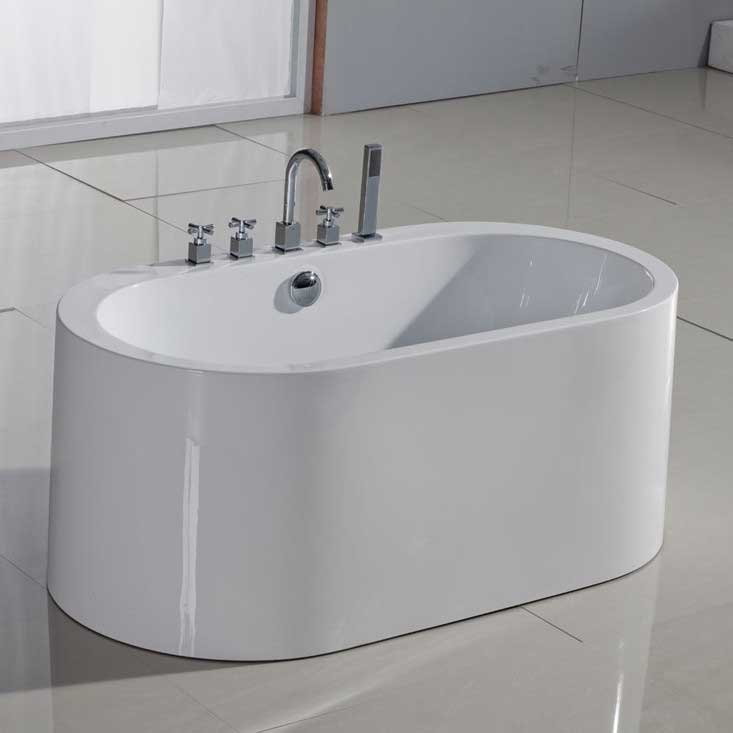 Aquatica PureScape 55" x 30" Semi-Freestanding Acrylic Bathtub