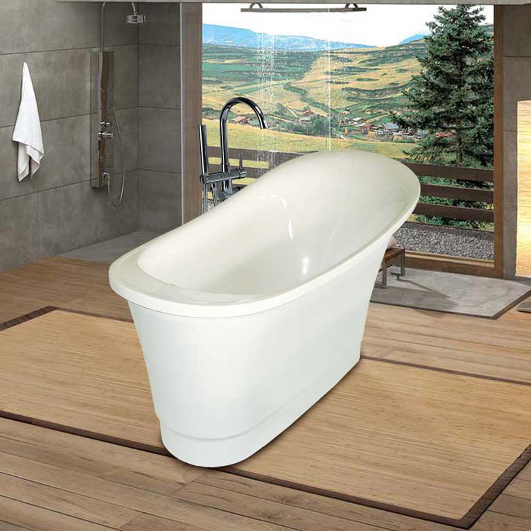 Aquatica PureScape 63" x 32" Freestanding Acrylic Slipper Tub