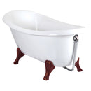 Aquatica Nostalgia 67" x 33" Freestanding EcoMarmor Slipper Tub 5