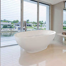 Aquatica Karolina 70.875" H x 25.625" W Freestanding AquaStone Bathtub 3