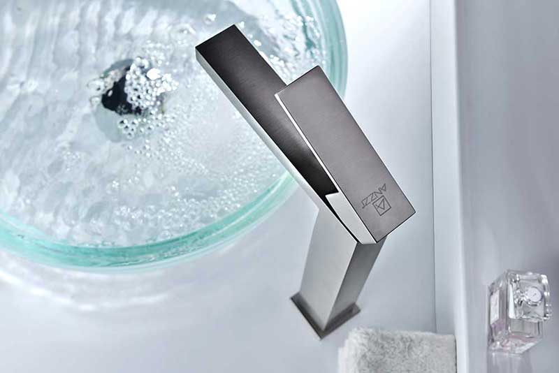 Anzzi Enti Series Single Handle Vessel Sink Faucet in Brushed Nickel 3