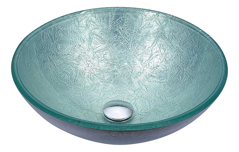 Anzzi Gardena Series Deco-Glass Vessel Sink in Glacial Silver LS-AZ8229
