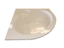 American Acrylic 60" x 60" Round Front Corner Salon Spa