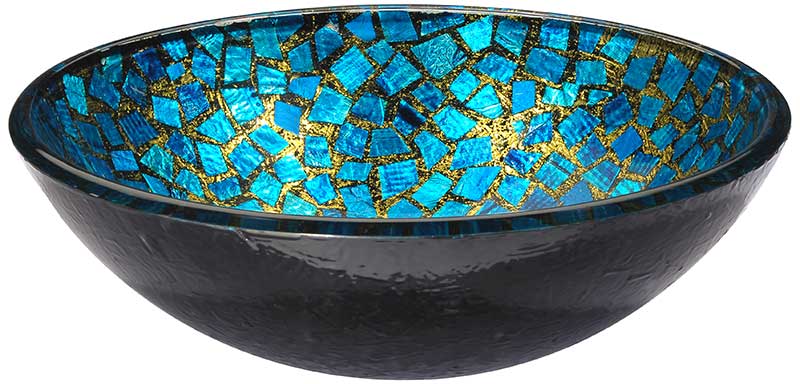 Anzzi Mosaic Series Vessel Sink in Blue/Gold Mosaic LS-AZ198 6