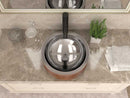 Anzzi Fleet 16 in. Handmade Vessel Sink in Polished Antique Copper with Floral Design Exterior LS-AZ337 4