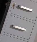 Anzzi Chateau 36 in. W x 22 in. D Vanity in Gray with Marble Vanity Top in Carrara White with White Basin and Mirror 8