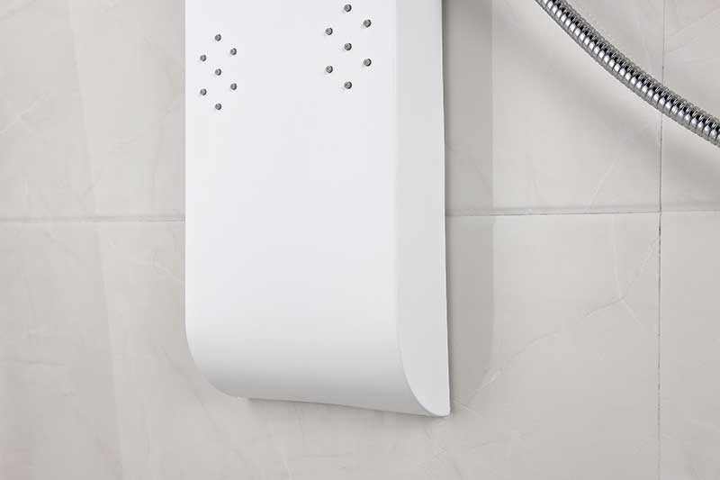 Anzzi Lyric 64 in. 6-Jetted Full Body Shower Panel with Heavy Rain Shower and Spray Wand in White SP-AZ8091 4